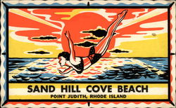 Sand Hill Cove Beach Point Judith, RI Postcard Postcard
