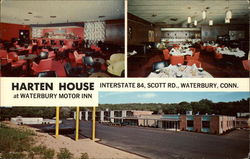 Harten House at Waterbury Motor Inn Connecticut Postcard Postcard