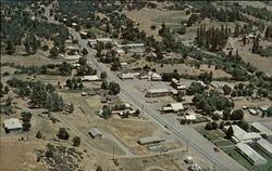 Aerial view of the town Hayfork, CA Postcard Postcard