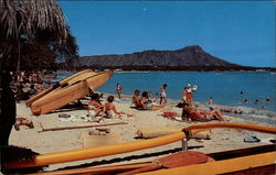 Waikiki Beach Hawaii Postcard Postcard