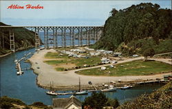 Albion Flat Fishing Village California Postcard Postcard