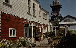 Buildings in Mendocino Postcard