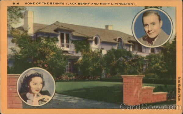 Home of the Bennys (Jack Benny and Mary Livingston) Los Angeles California