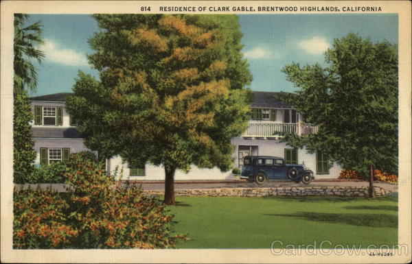 Residence of Clark Gable, Brentwood Highlands Los Angeles California