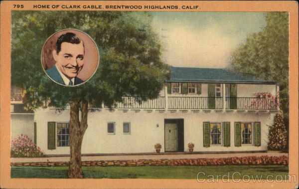 Home of Clark Gable, Brentwood Highlands Los Angeles California