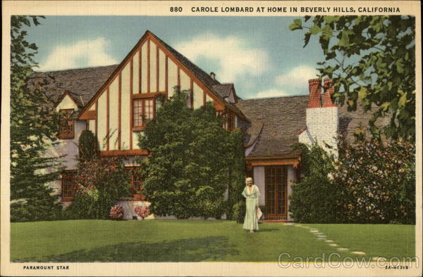 Carole Lombard at Home Beverly Hills California