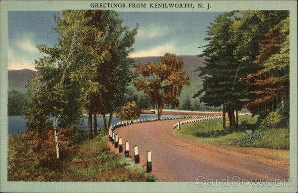 Road along the river Kenilworth New Jersey