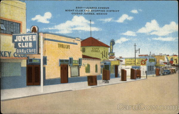 Juarez Avenue, Night Club and Shopping District Cuidad Juarez Mexico