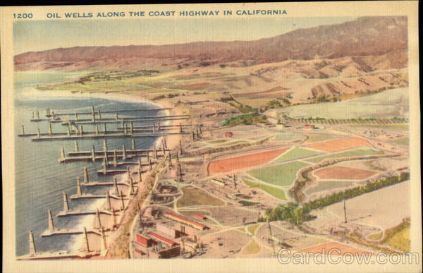 Oil Wells along the Coast Highway in California