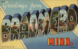 Greetings from Brainerd Minnesota Postcard Postcard