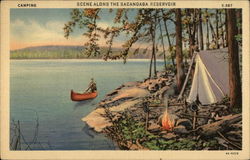 Scene Along the Sacandaga Reservoir Mayfield, NY Postcard Postcard