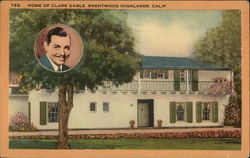Home of Clark Gable, Brentwood Highlands Los Angeles, CA Postcard Postcard