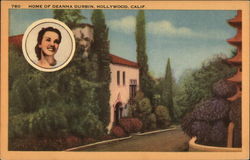 Home of Deanna Durbin Postcard