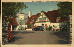 Residence of Frederic March Bel Air, CA Postcard Postcard