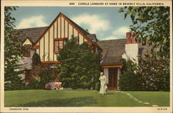 Carole Lombard at Home Beverly Hills, CA Postcard Postcard