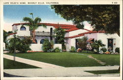 Lupe Velez's Home Beverly Hills, CA Postcard Postcard