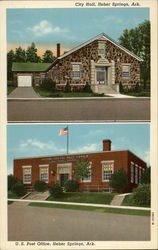 City Hall and U.S. Post Office Heber Springs, AR Postcard Postcard