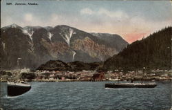 View from the ocean Juneau, AK Postcard Postcard