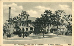 Vermillion County Hospital Clinton, IN Postcard Postcard