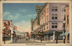 Main Street Bridgeport, CT Postcard Postcard