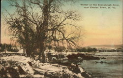 Winter on the Shenandoah River Charles Town, WV Postcard Postcard