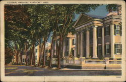 Colonial Mansions Nantucket, MA Postcard Postcard
