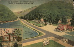 Red Run Lodge on Sunshine Trail Route 16 Waynesboro, PA Postcard Postcard