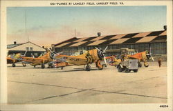 Planes at Langley Field Postcard