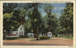 Entrance to Linwood Park Vermilion, OH Postcard Postcard