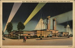 Hall of Progress at the Great Lakes Exposition Cleveland, OH Postcard Postcard