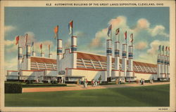 Automotive Building of the Great Lakes Exposition Postcard