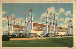 Automotive Building of the Great Lakes Exposition Postcard