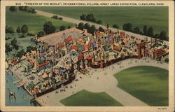 Streets of the World, International Village, Great Lakes Exposition Cleveland, OH Postcard Postcard