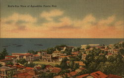 Bird's-Eye View of Aguadilla Puerto Rico Postcard Postcard