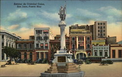 Estatua de Cristobal Colon Postcard