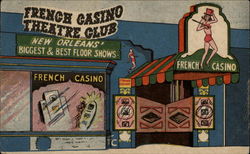 French Casino Theatre Club Postcard