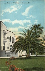 At Home of J. C. Brown Postcard