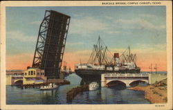 Bascule Bridge Corpus Christi, TX Postcard Postcard