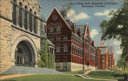 College Row, University of Vermont Postcard