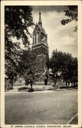 St. Simons Catholic Church Washington, IN Postcard Postcard