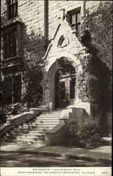 Entrance - University Hall; Northwestern University Postcard