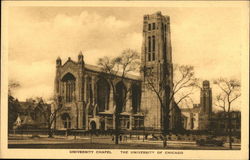 University Chapel, University of Chicago Illinois Postcard Postcard