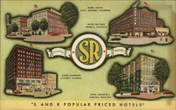 Friendly S and R Popular Priced Hotels Postcard