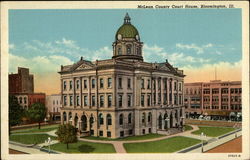 McLean County Court House Bloomington, IL Postcard Postcard