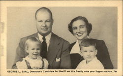 George L. Saal, Democratic Candidate for Sherriff Political Postcard Postcard