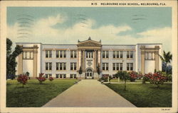 Melbourne High School Florida Postcard Postcard