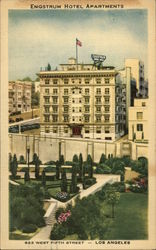 Engstrum Hotel Apartments Los Angeles, CA Postcard Postcard