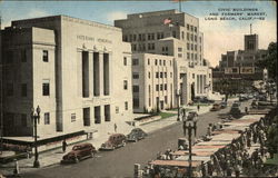 Civic Buildings and Farmers' Market Postcard