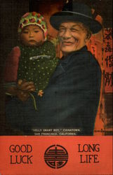 Good Luck Long Life "Velly Smart Boy." Chinatown San Francisco, CA Asian Postcard Postcard