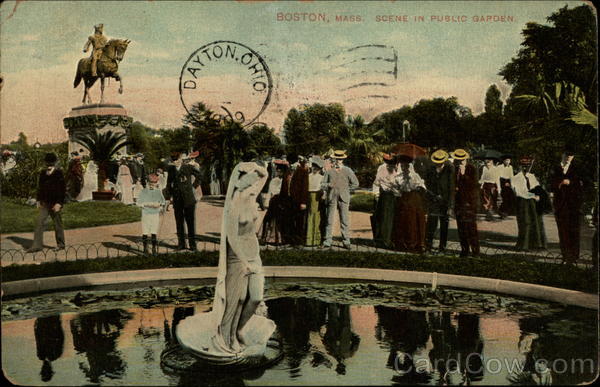 Scene in Public Garden Boston Massachusetts